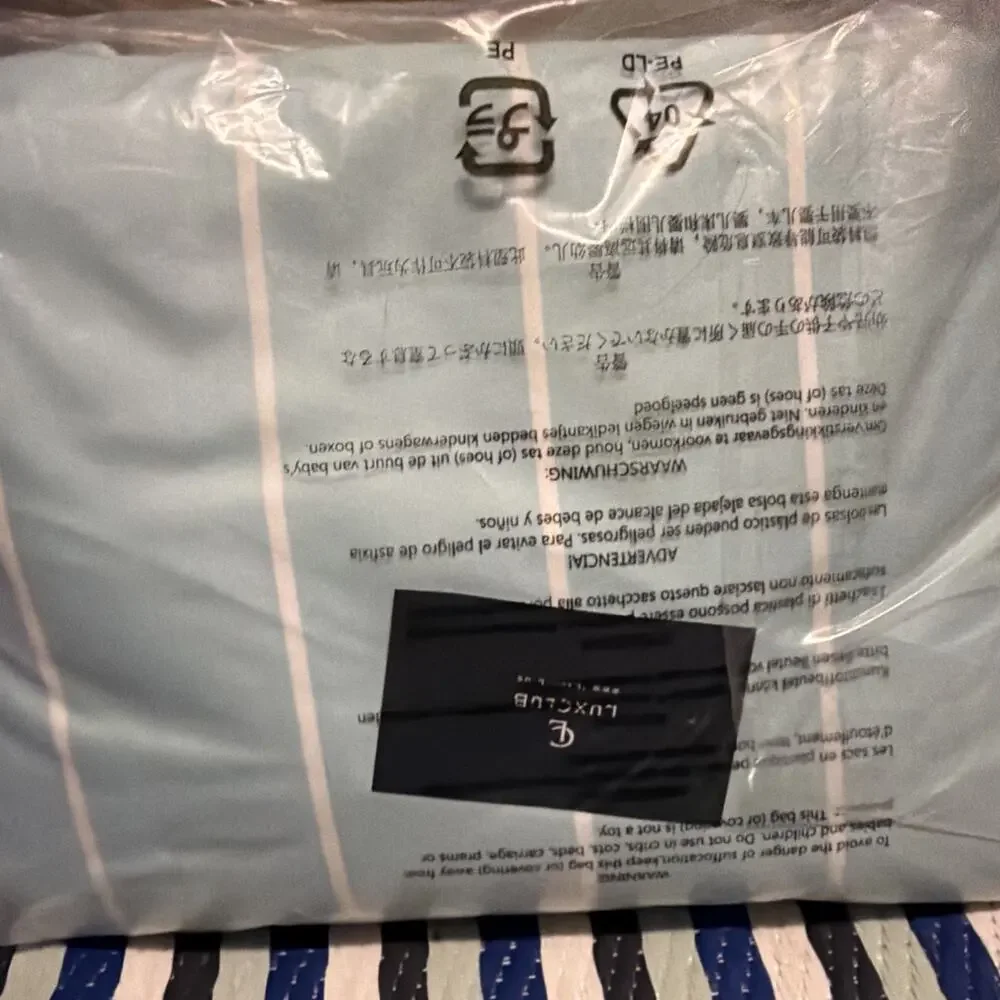 LuxClub 4 PC King Size Sheet Set, Breathable Luxury Bed Sheets Lt Blue